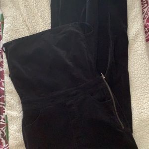 Black velvet jumpsuit